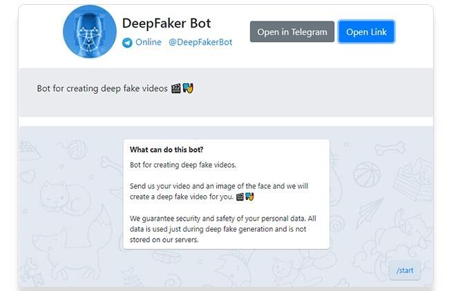 Telegram Deepfake Bot - Easy Creation of Deepfakes